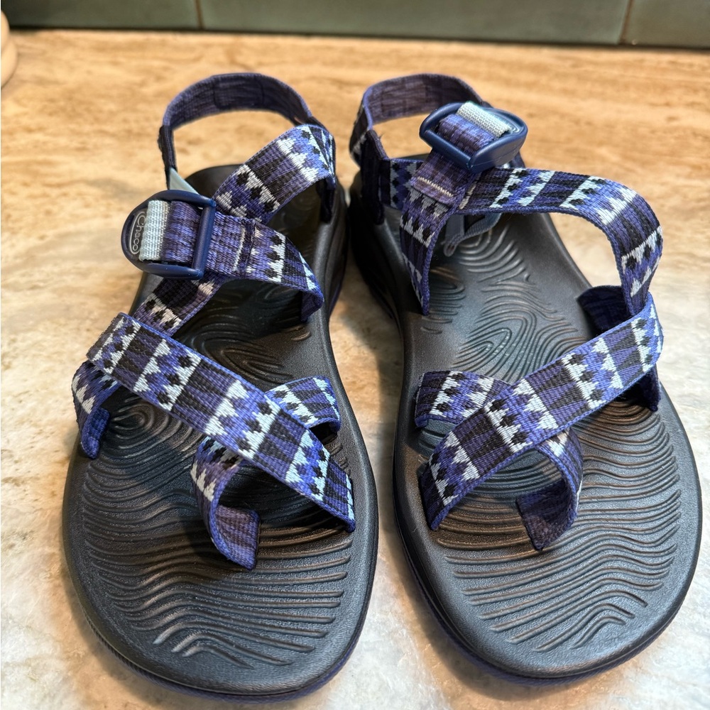 Chaco Blue Aztec Patterned Sandals - image 2